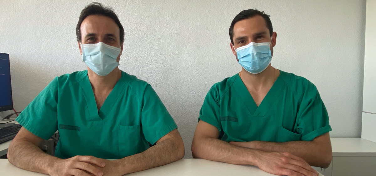Antonio Arroyo y Luis Sánchez Guillén, participantes en el  proyecto europeo de recuperación tras una cirugía abdominal (Foto: Hospital de Elche)