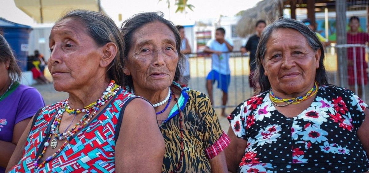 Mujeres mayores indígenas venezolnas refugiadas en Manao, en Brasil. (Foto. ONU Allana Ferreira)