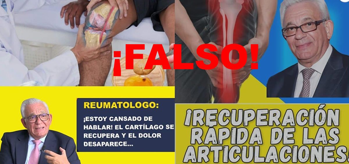 Utilizan la imagen de Jesús Sánchez Martos para una fraude sobre un tratamiento para el dolor articular (Foto. Consalud)