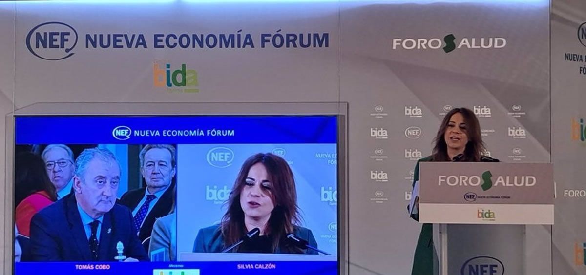 Slivia Calzón en la presentación de Tomás Cobo en el Nueva Economía Fórum (Foto: Nueva Economía Fórum)