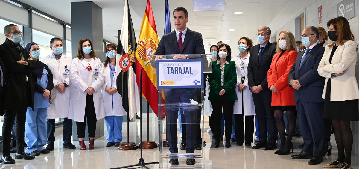 El presidente del Gobierno, Pedro Sánchez, en la inauguración del Centro de Salud Tarajal en Ceuta. (Foto: Moncloa/Borja Puig de la Bellacasa)