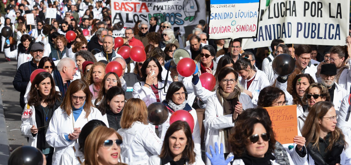 Manifestación de Sanitarios en Madrid. (Foto: EP)