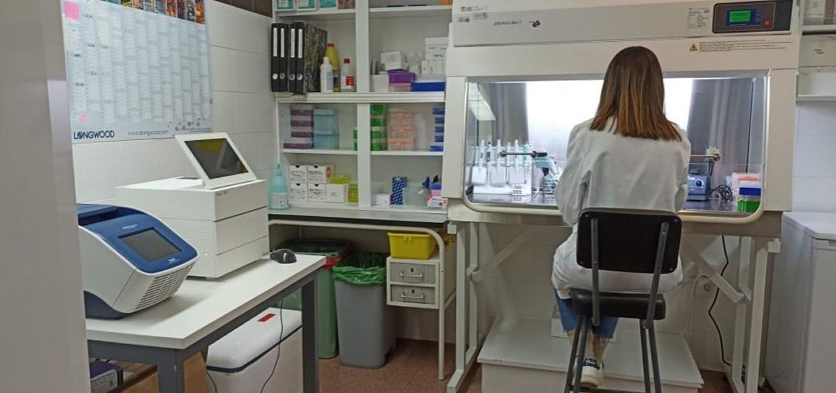 Zona de trabajo de secuenciación (Foto: Aragón)