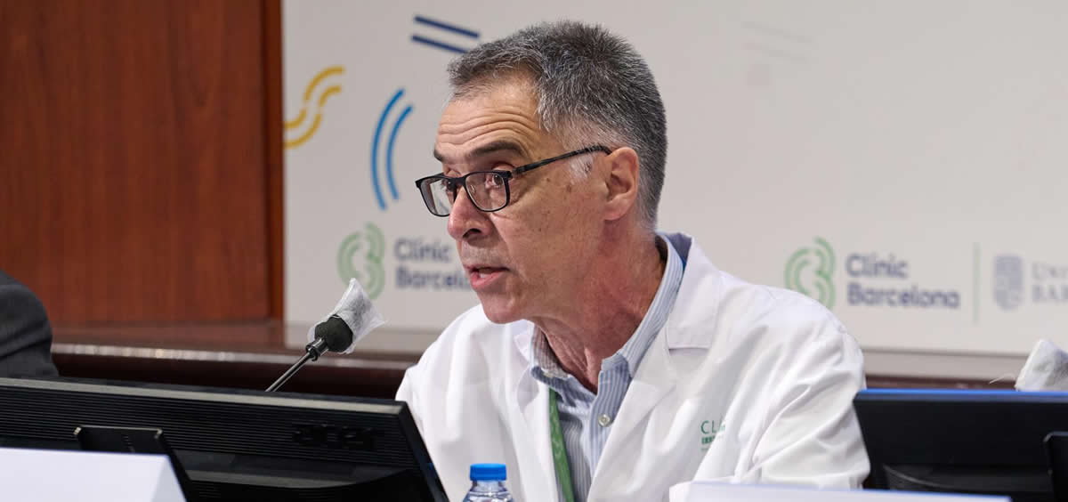 El director médico del Clínic, Antoni Castells, en rueda de prensa el lunes tras el ciberataque (Foto: Lorena Sopêna/Europa Press)