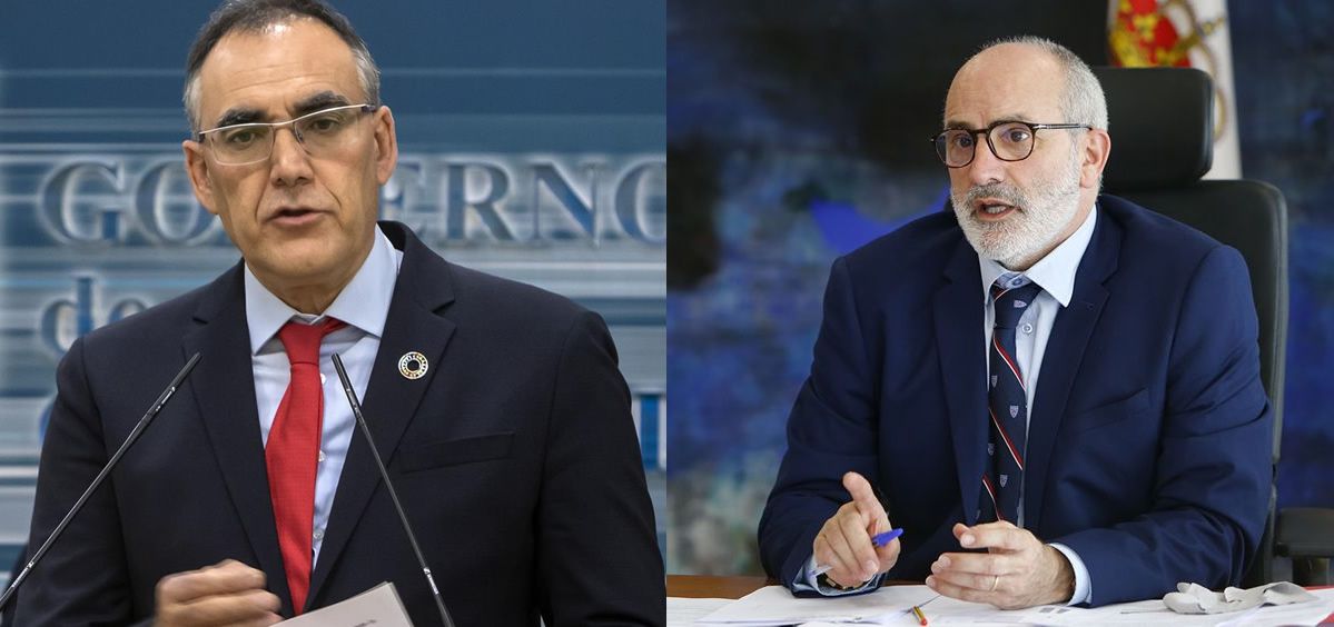Raúl Pesquera y Miguel Rodríguez, consejeros de Sanidad de Cantabria en la legislatura 2019-2023