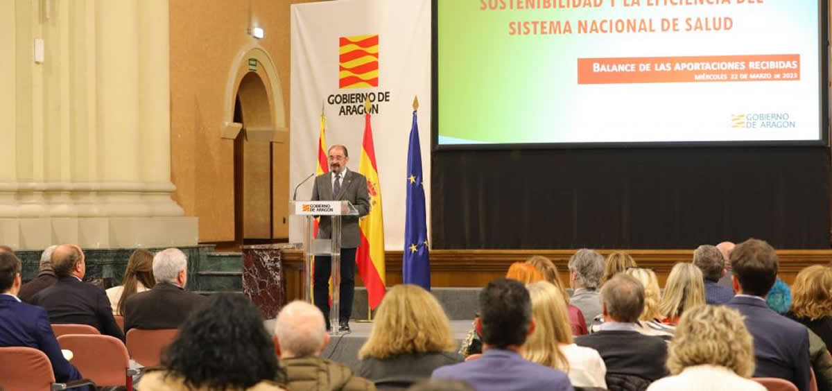 Presentación de la Iniciativa Aragonesa para la sostenibilidad y la eficiencia del Sistema Nacional de Salud (Foto: LUIS CORREAS / Gobierno de Aragón)