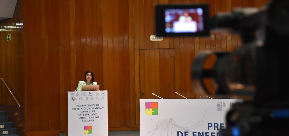 Carolina Darias durante la jornada de presentación del Plan Nacional de Prevención, Vigilancia y Control de las Enfermedades transmitidas por Vectores (Foto: Ministerio de Sanidad)