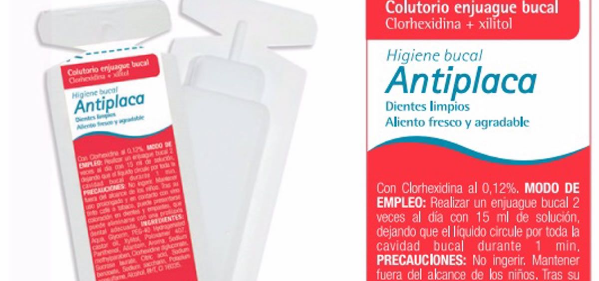 'Colutorio Clorhexidina + Xilitol Imark-Formato Monodosis' Para Enjuague Bucal De La Empresa Imark-Hospital (Foto: AEMPS / Archivo)