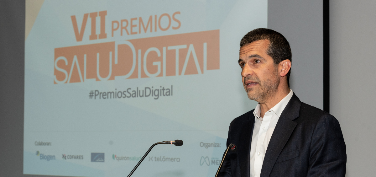 Christiano Silva, CEO de Biogen, durante los VII Premios SaluDigital. (Foto Miguel Ángel Escobar)