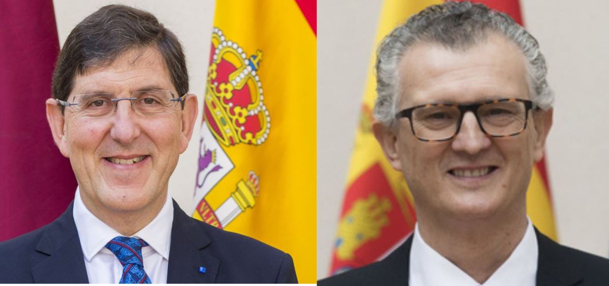 Manuel Villegas y Juan José Pedreño, los dos consejeros de Sanidad en la legislatura de Murcia. (Foto: CS)