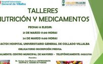 Cartel de los talleres del Hospital General de Villalba (Foto: Hospital Universitario General de Villalba)