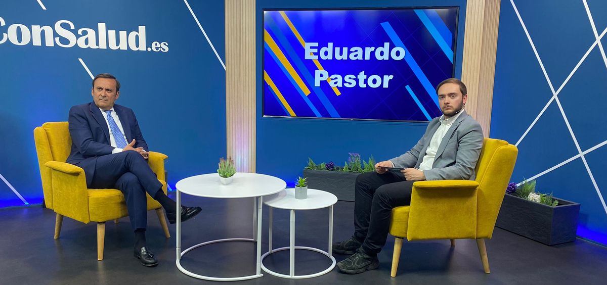 Eduardo Pastor, presidente de Cofares, en el plató de ConSaludTV (Foto. ConSalud)