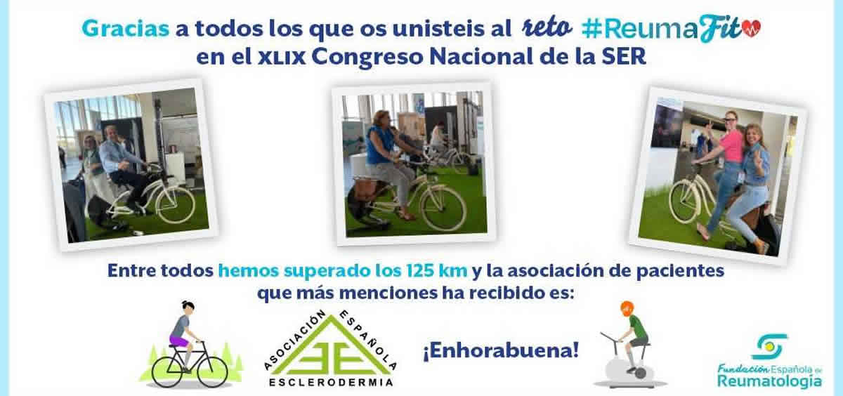 Cartel de agradecimiento a los asistentes al reto #ReumaFIT de la SER (Foto: SER)