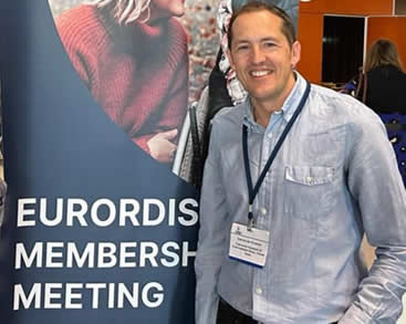 Daniel de Vicente en un encuentro de miembros de Eurordis (Foto. Cedida por él)