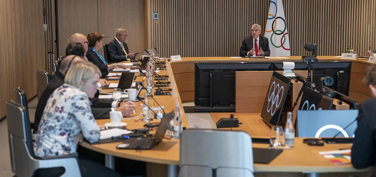 El Presidente del COI, Thomas Bach, inaugura la tercera jornada de la reunión de la Comisión Ejecutiva (Foto: IOC/Greg Martin/EuropaPress)