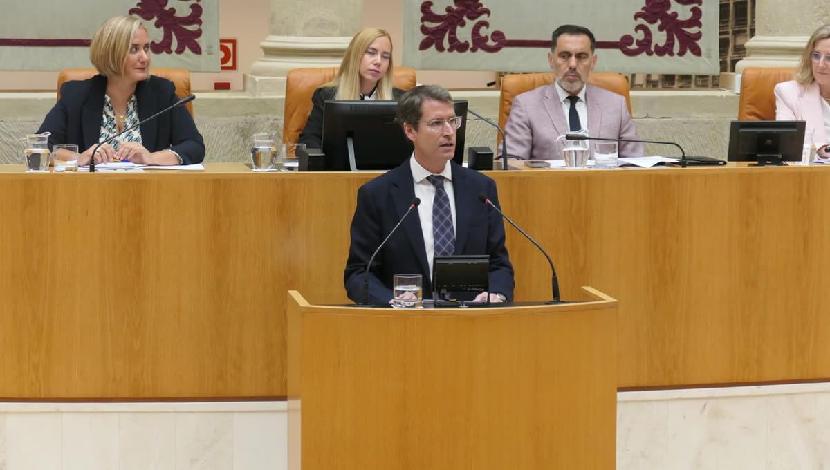 Gonzalo Capellán, nuevo presidente de La Rioja, en el debate de investidura del Parlamento de La Rioja (Foto: RRSS Capellán)