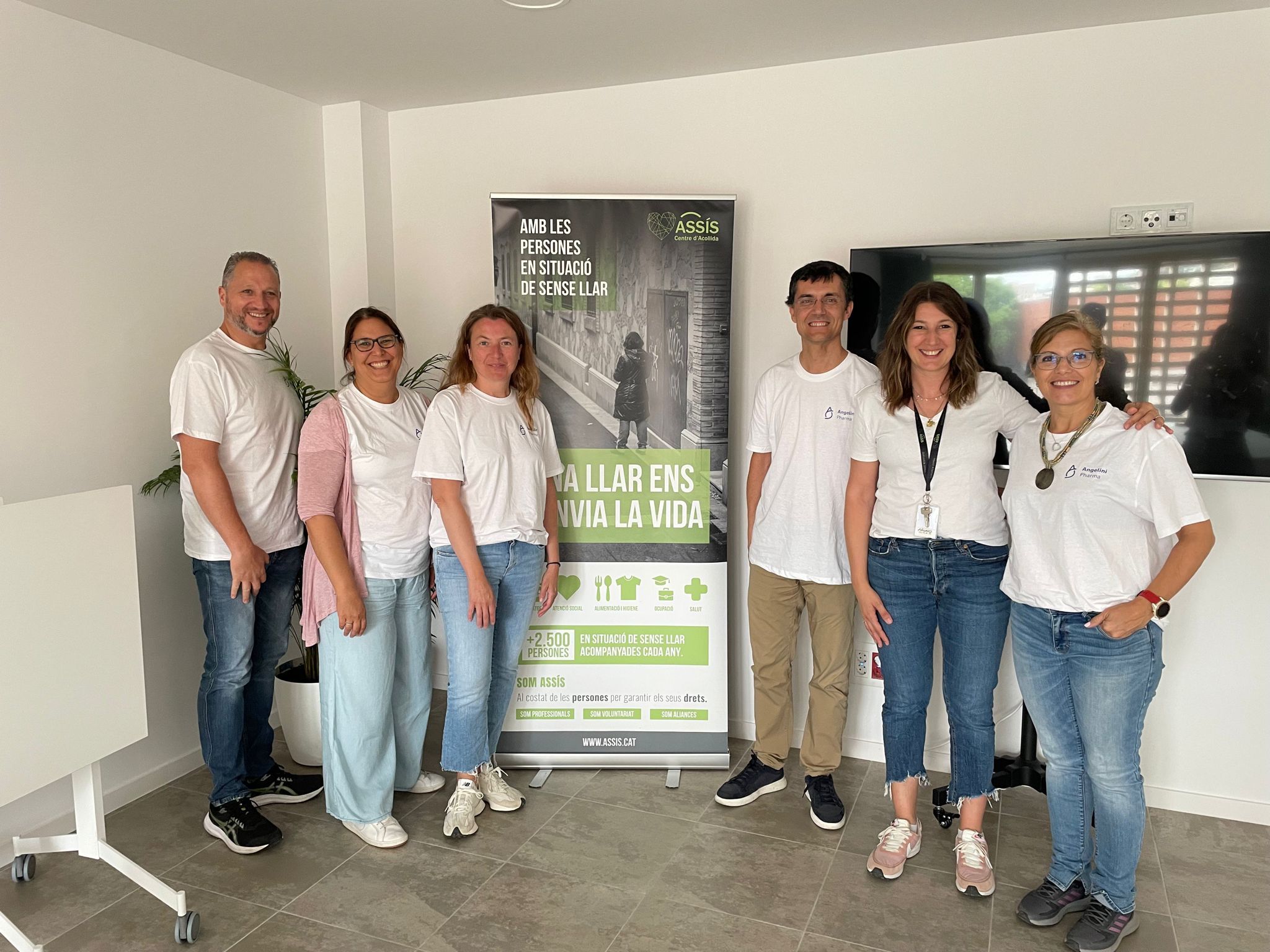 Equipo de voluntarios de Angelini Pharma España y Fundación Assis