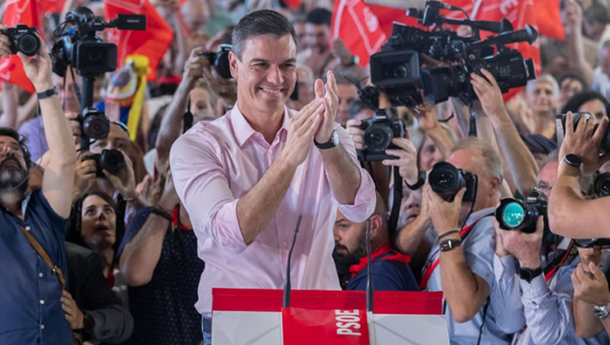 Pedro Sánchez en el inicio de la campaña (foto: PSOE)