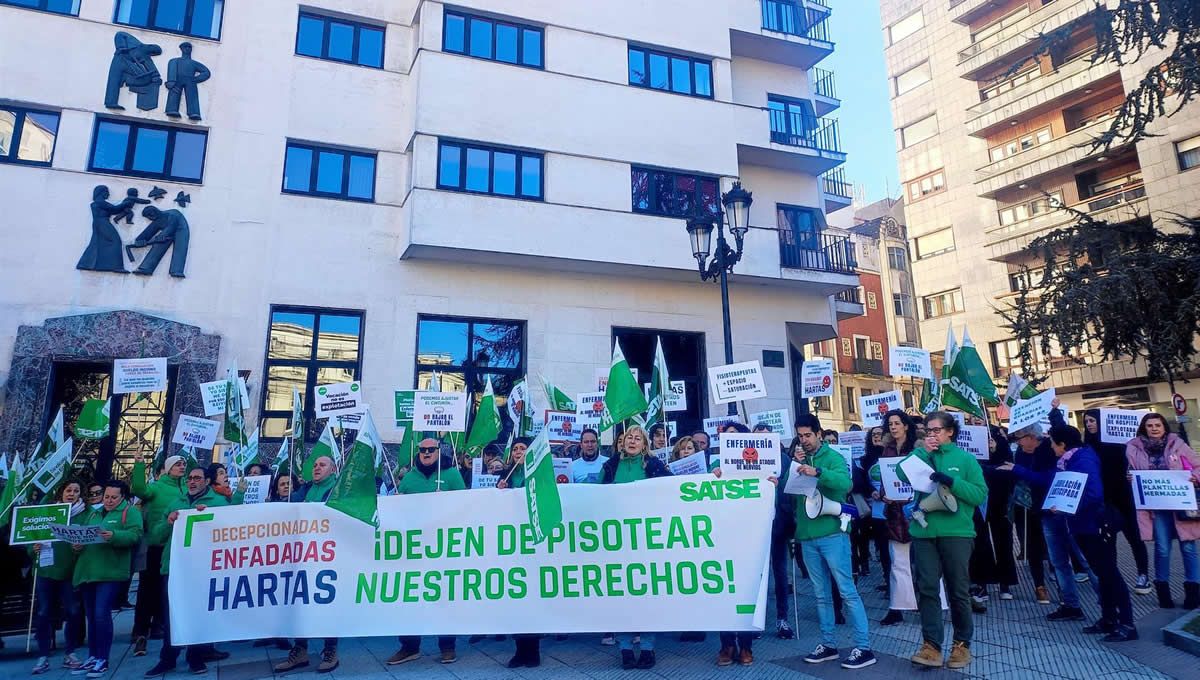 Protesta de enfermeras en Asturias (FOTO: Europa Press)