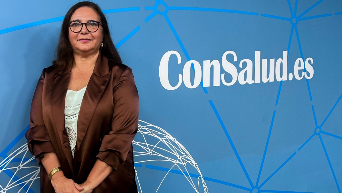 Manuela García Romero, nueva consejera de Salud de Baleares, durante su visita al plató de ConSalud. (Foto - CS)