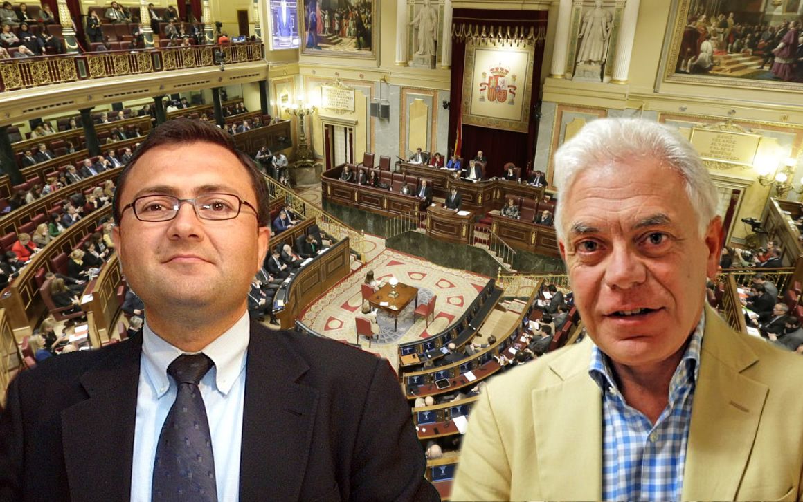 Miguel Ángel Heredia (izquierda), diputado del PSOE por Málaga, y Jesús María Fernández, portavoz de Sanidad del PSOE.