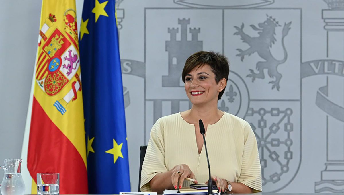 La ministra de Política Territorial y portavoz del Gobierno, Isabel Rodríguez, durante la rueda de prensa (Foto: Pool Moncloa/Borja Puig de la Bellacasa)