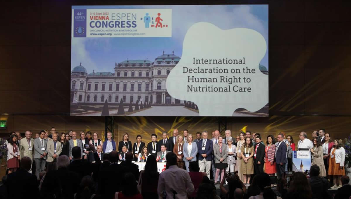 La Sociedad Española de Nutrición Clínica y Metabolismo firmó el año pasado la Declaración de Viena, que promulgó que la Atención Nutricional es un Derecho Humano (FOTO: Asociación Colombiana de Nutrición Clínica)