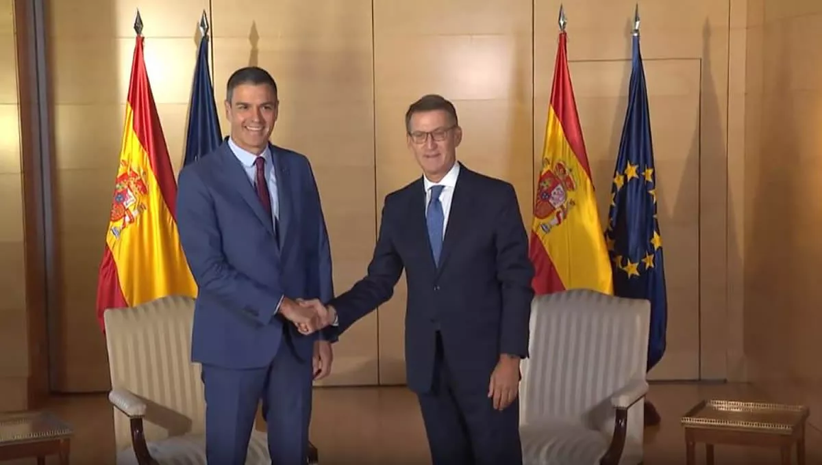 Reunión entre Alberto Núñez Feijóo y Pedro Sánchez, de cara a una posible investidura