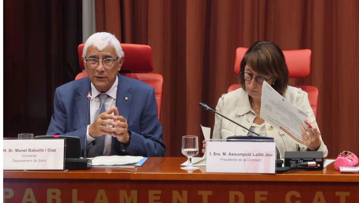 El consejero de Salud catalán, Manel Balcells, en comisión parlamentaria. (Generalitat de Cataluña)