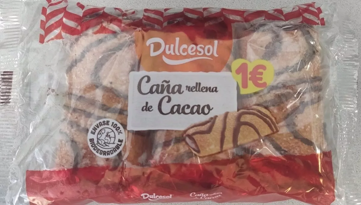 Cañas rellenas de cacao de Dulcesol con ausencia de etiquetado precautorio de leche (Foto: EP/ AESAN)