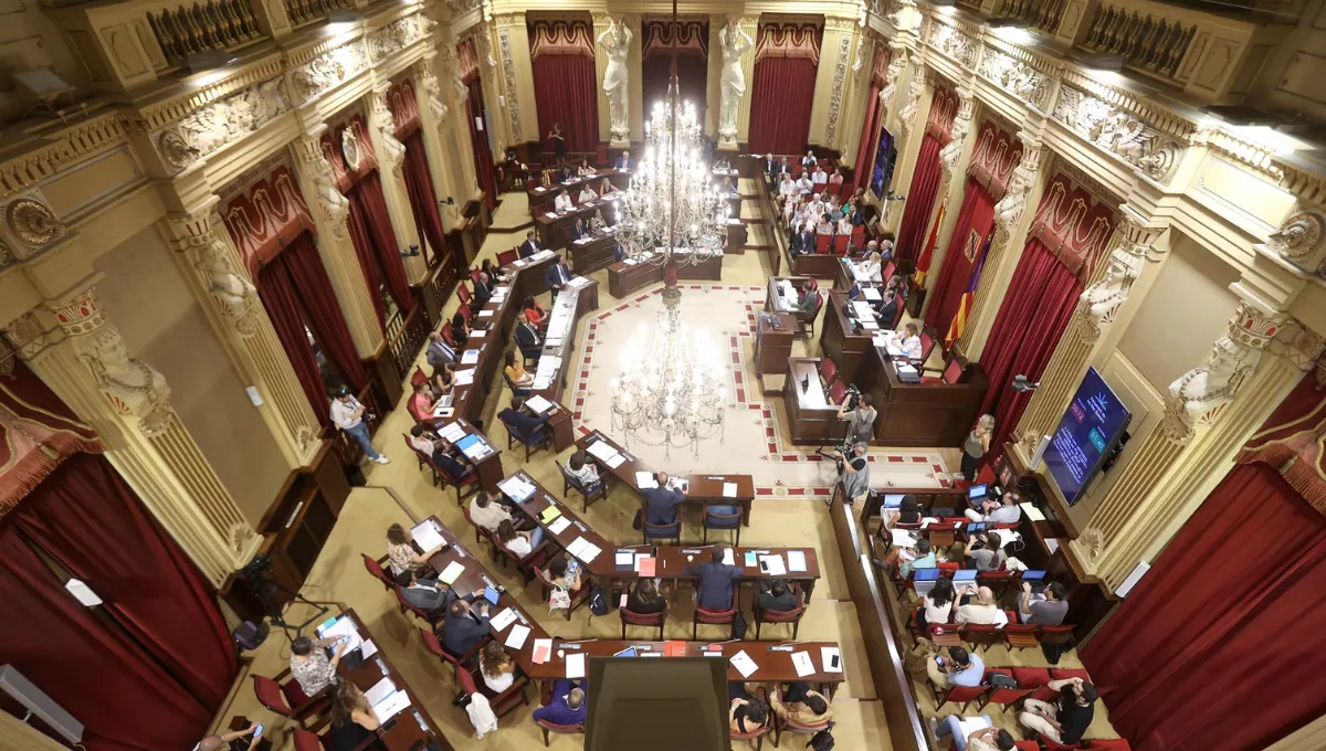 Parlamento de las Islas Baleares durante la sesión. (EP)