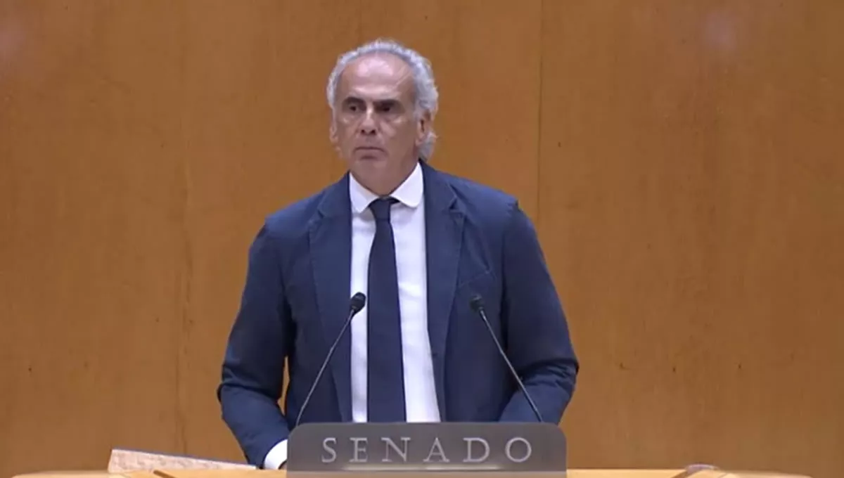 Enrique Ruiz Escudero durante la intervención en el Senado