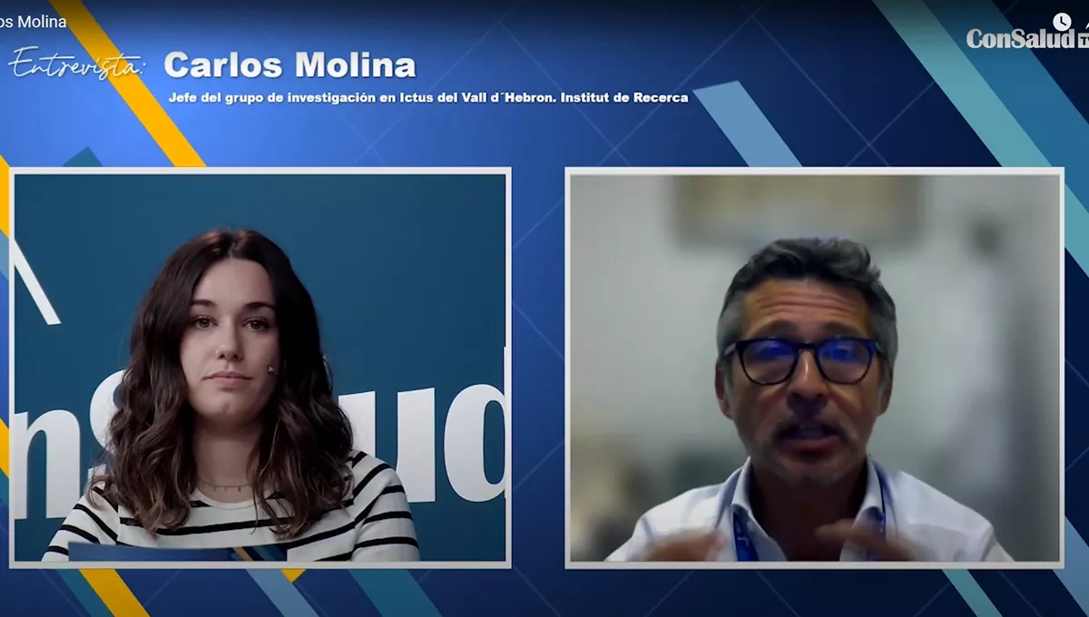 Entrevista en ConSalud TV al Dr. Carlos Molina con motivo del Día Mundial del Ictus (Foto. ConSalud)