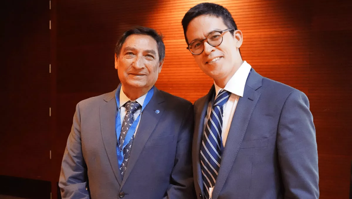 Dr. Hermenegildo Marcos y Dr. Tiago Villanueva, vicepresidente y presidente de la UEMO