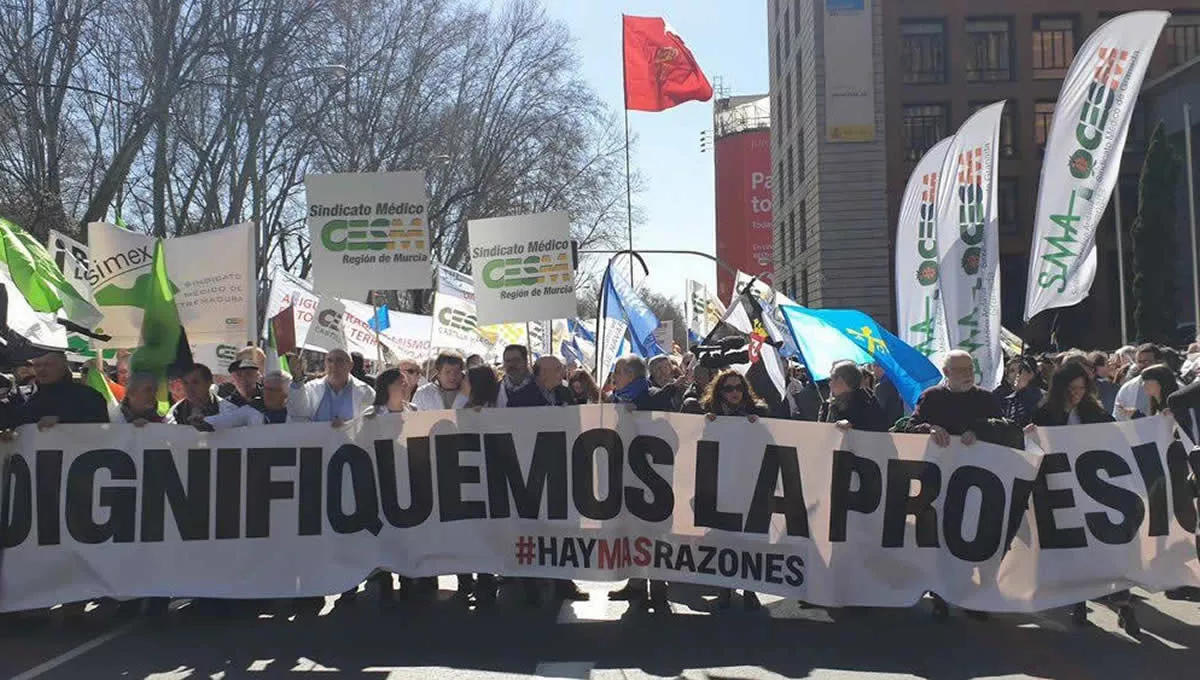 Protestas de profesionales sanitarios en marzo de 2019 (FOTO: CESM)