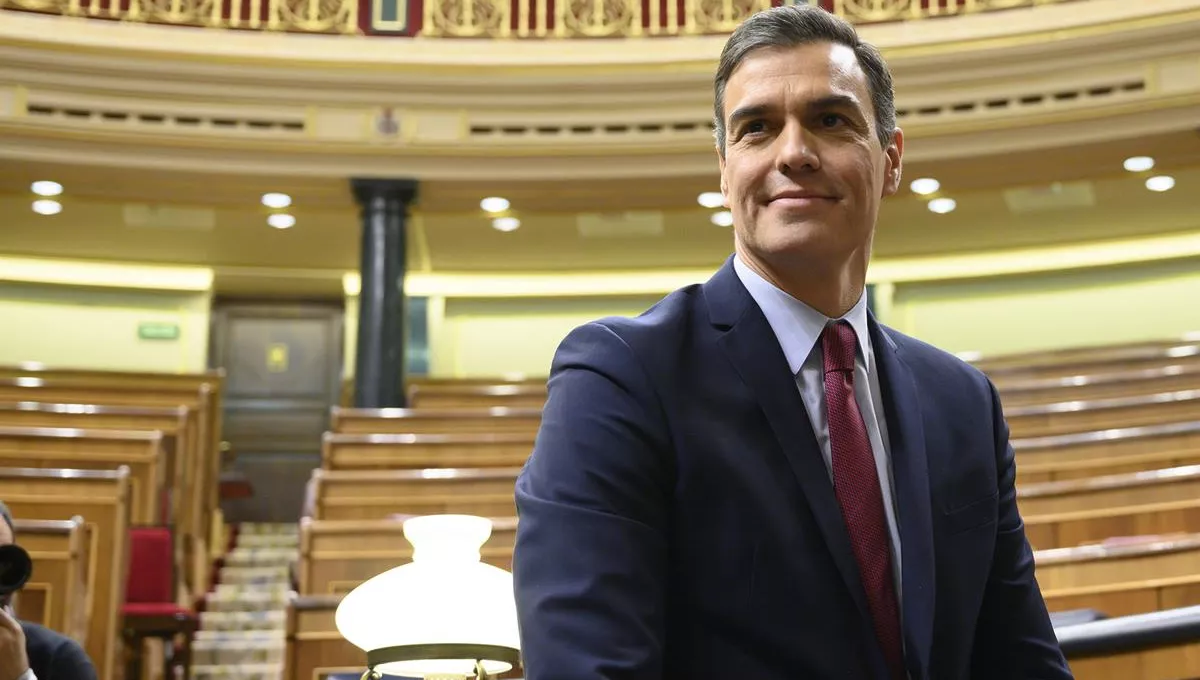 Pedro Sánchez, tras ser investido presidente del Gobierno por el Congreso de los Diputados en la segunda votación del debate de investidura del 2020 (Foto: Moncloa)