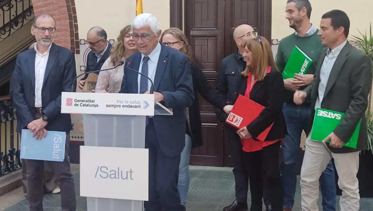 El consejero de Salud de la Generalitat, Manel Balcells, presenta el acuerdo. (ICS)