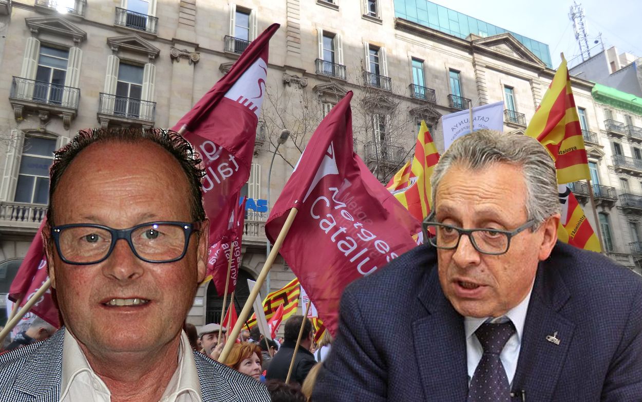 El presidente de Metges de Catalunya, Jordi Cruz (izuiqerda) y el presidente de CESM, Tomás Toranzo (derecha).