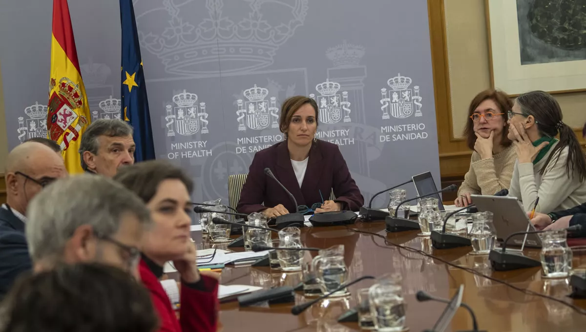 La ministra de Sanidad Mónica García en su primer CISNS. (Foto: Sanidad)