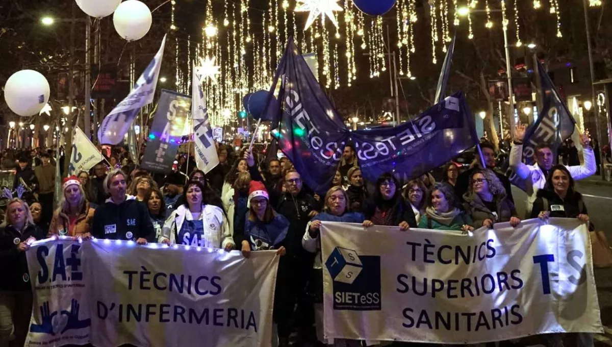 Protesta de los técnicos sanitarios en Cataluña. (FTPS)