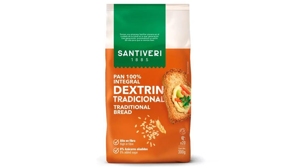 Imagen del producto Pan 100% Integral Dextrin Tradicional de la marca Santiver (Foto. Europa Press)