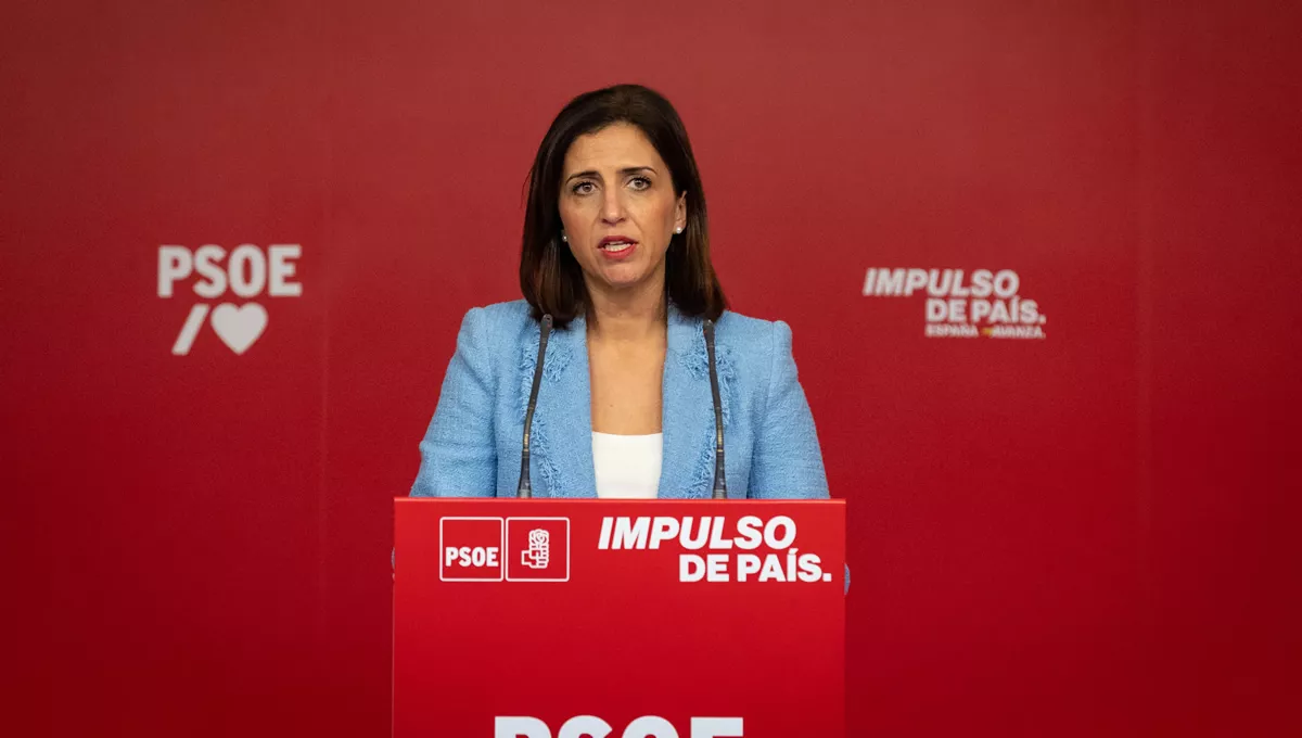 Esther Peña, en su primera rueda de prensa como portavoz del PSOE (foto: PSOE)