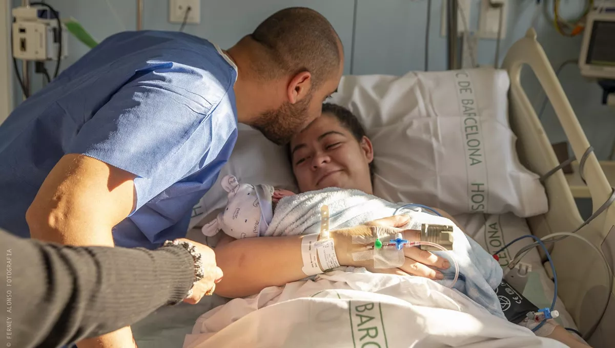 Bebé de la segunda mujer trasplantada de útero en España. (Foto: EP/FERNEY ALONSO - CLÍNIC)