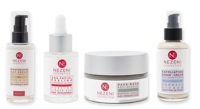 Productos de Nezeni Cosmetics (Foto. Fotomontaje Estetic)