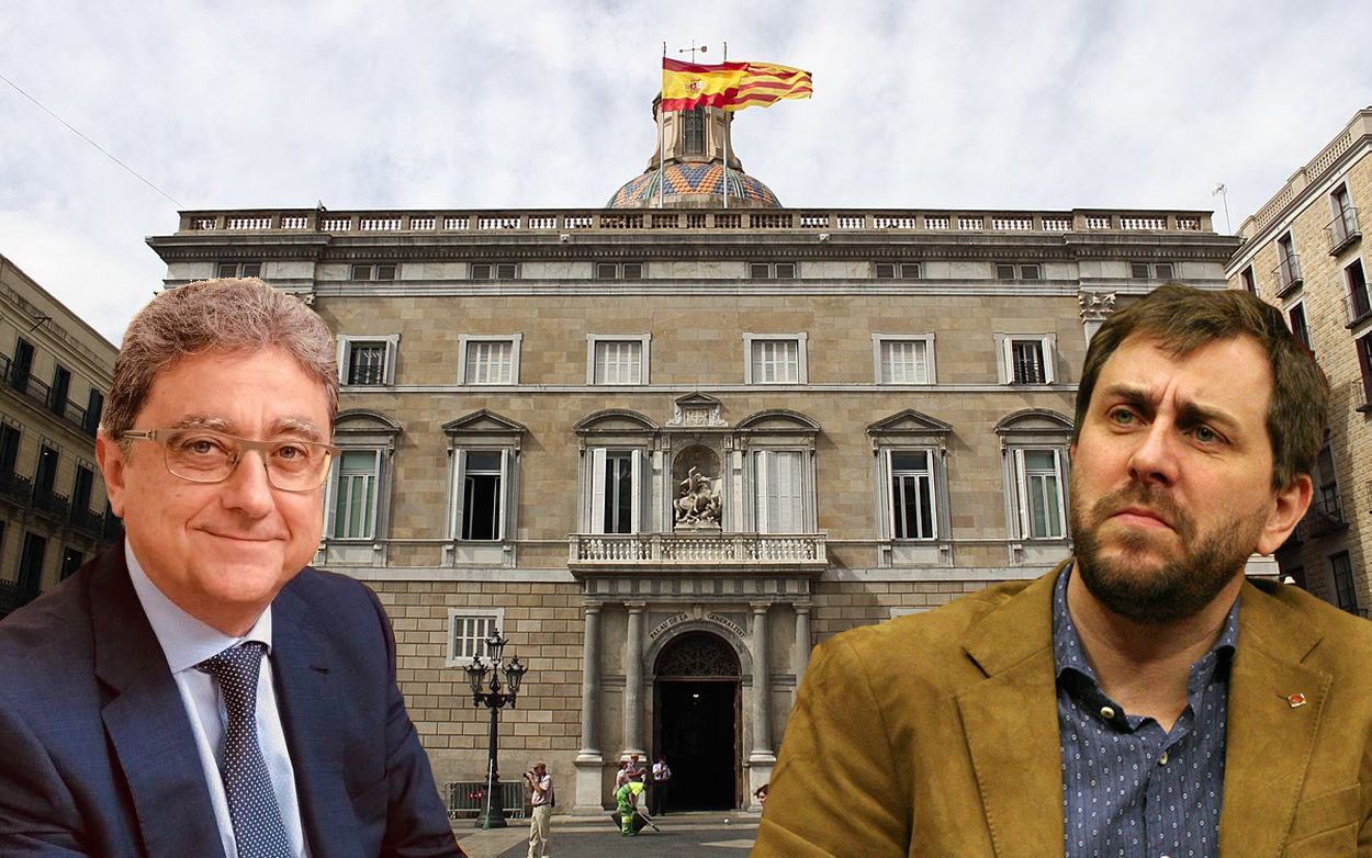 Enric Millo, delegado del Gobierno en Cataluña, y Antoni Comín, consejero de Salud de Cataluña.