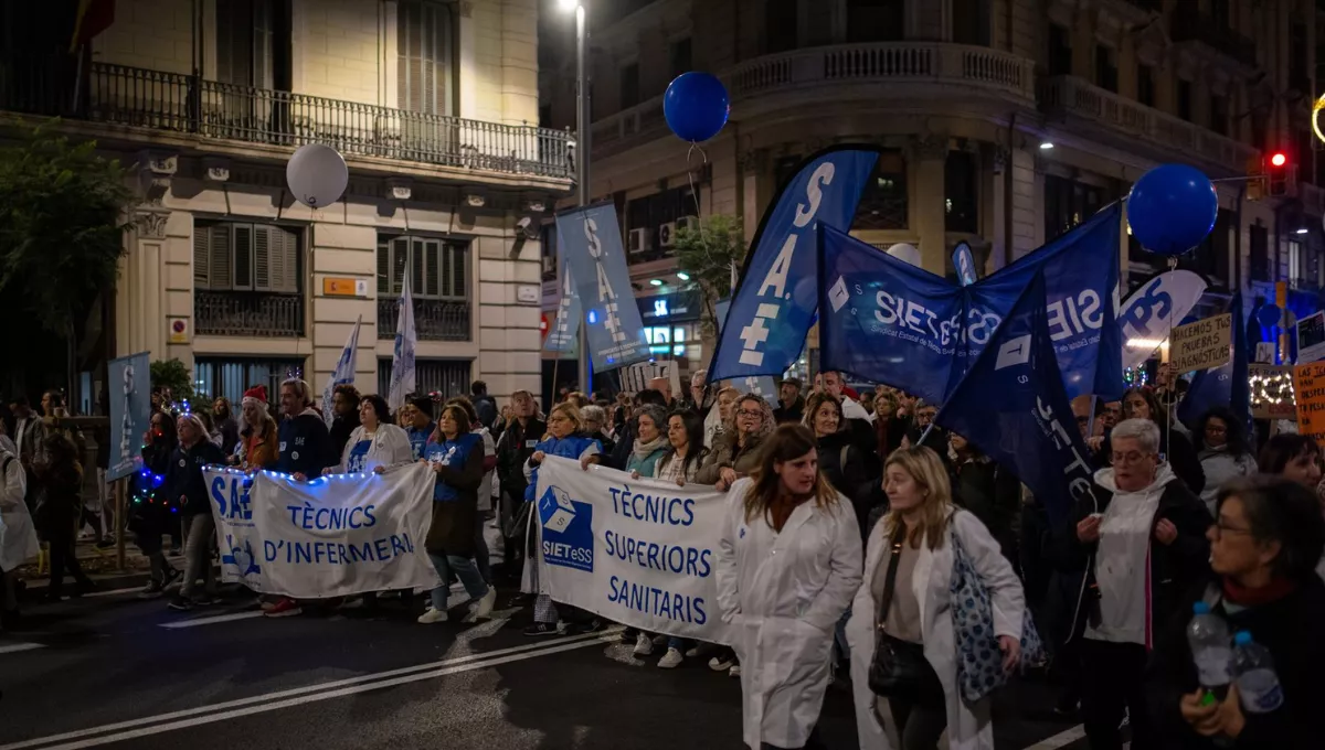 Huelga de técnicos sanitarios catalanes. (EP)