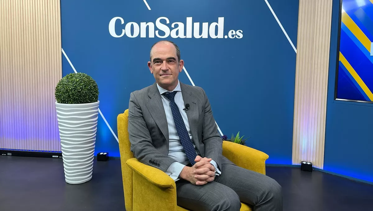 José Antonio López-Vilariño, Oncology Medical Manager de PharmaMar en el plató de ConSalud.es (Foto. Javier Millán-ConSalud.es)