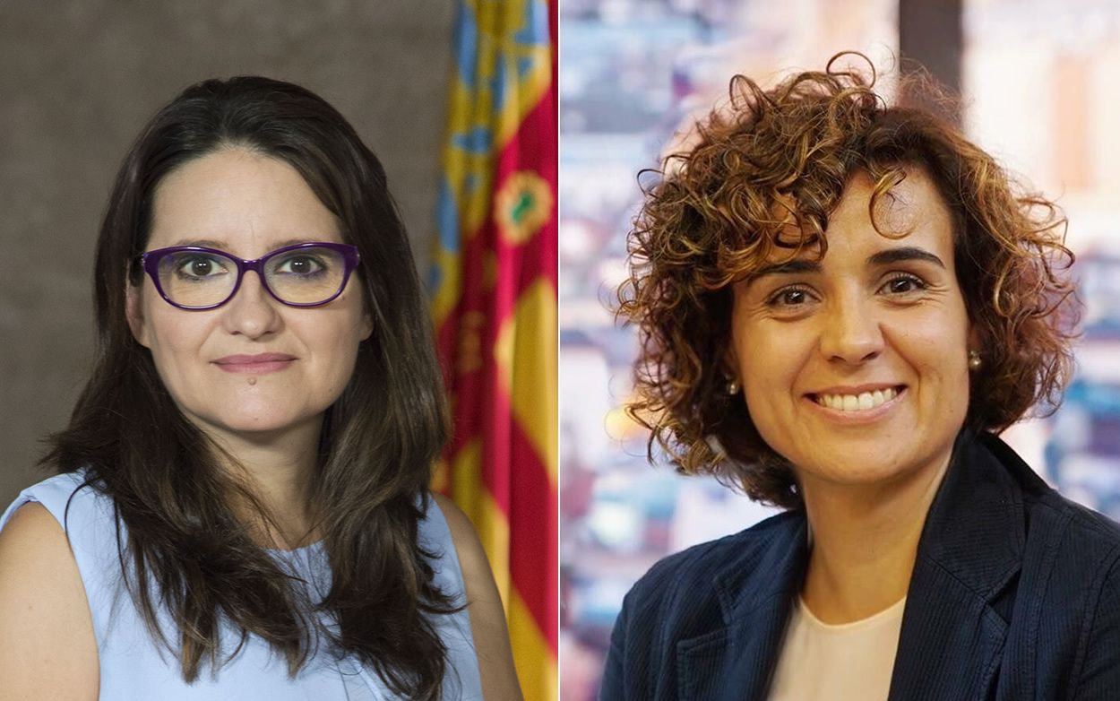 Mónica Oltra, vicepresidenta de la Generalitat Valenciana, y Dolors Montserrat, ministra de Sanidad.