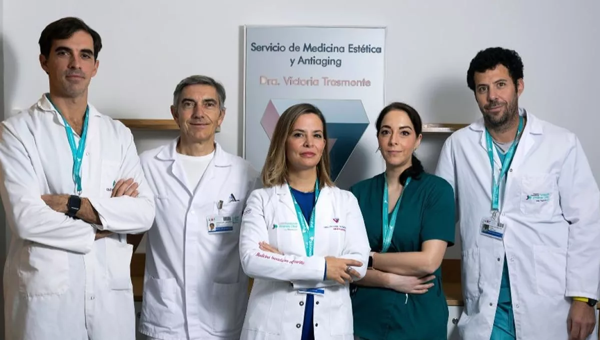La Dra. Trasmonte, los doctores Hermosín y Crespo y el Dr. Javier Plaza, de Ginecología. (Foto: FJD)