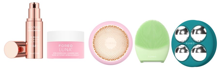 Productos de Foreo (Foto. Fotomontaje Estetic)